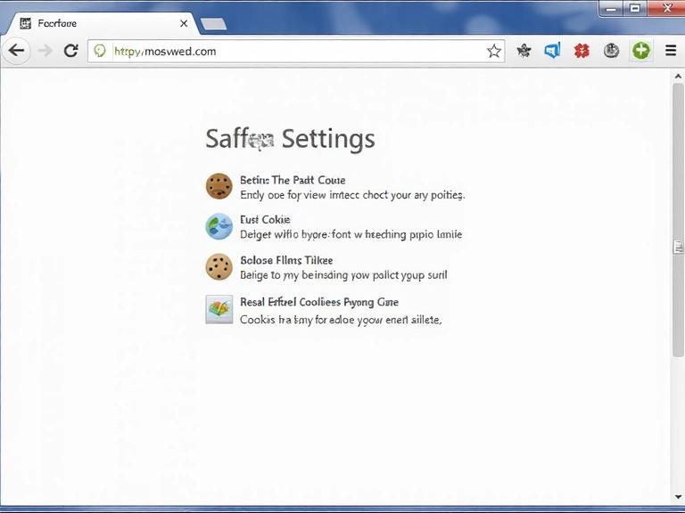 Illustrazione di un browser web con opzioni per la gestione dei cookie.